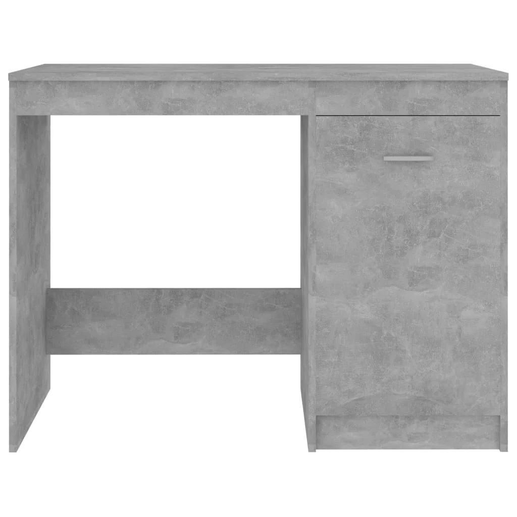 skrivebord 100x50x76 cm konstrueret træ betongrå - Image 7