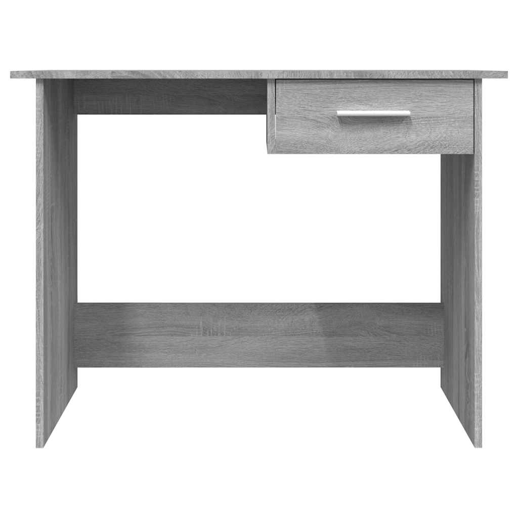 skrivebord 100x50x76 cm konstrueret træ grå sonoma-eg - Image 4