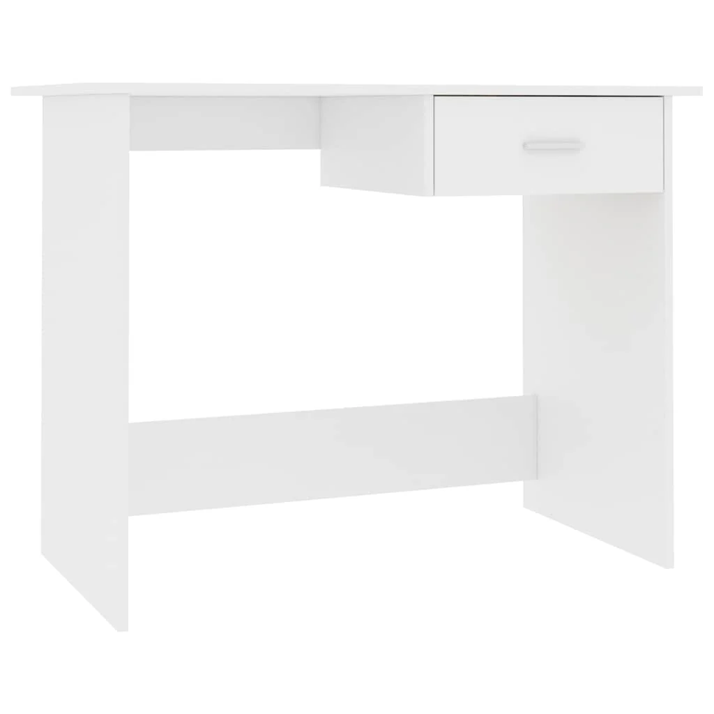 skrivebord 100x50x76 cm konstrueret træ hvid - Image 2