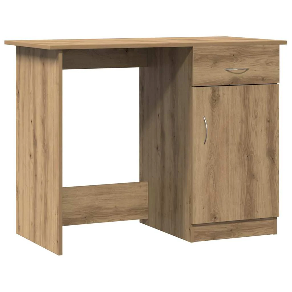 skrivebord 100x50x76 cm konstrueret træ kunsteg - Image 2