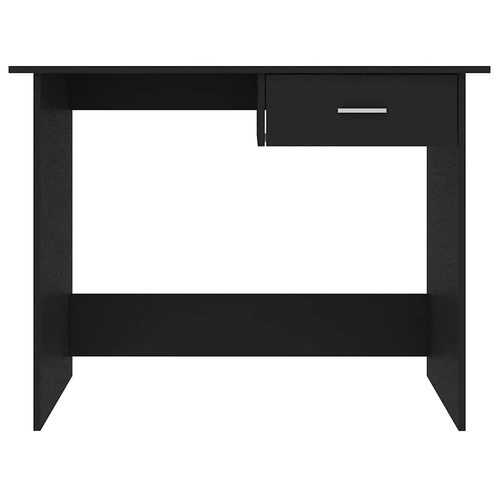 skrivebord 100x50x76 cm konstrueret træ sort - Image 4