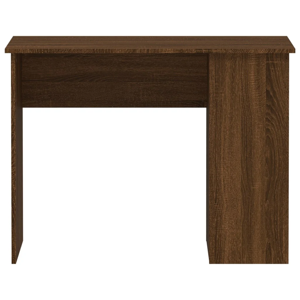 skrivebord 100x55x75 cm konstrueret træ brun egetræsfarve - Image 4