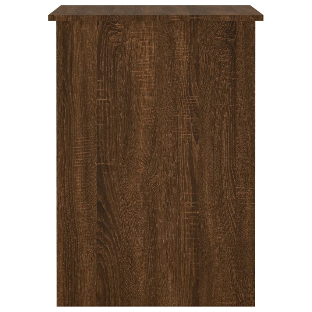 skrivebord 100x55x75 cm konstrueret træ brun egetræsfarve - Image 5