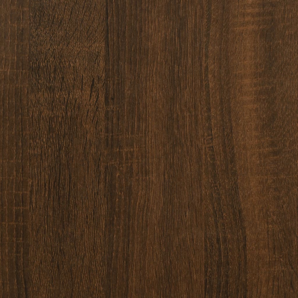 skrivebord 100x55x75 cm konstrueret træ brun egetræsfarve - Image 7