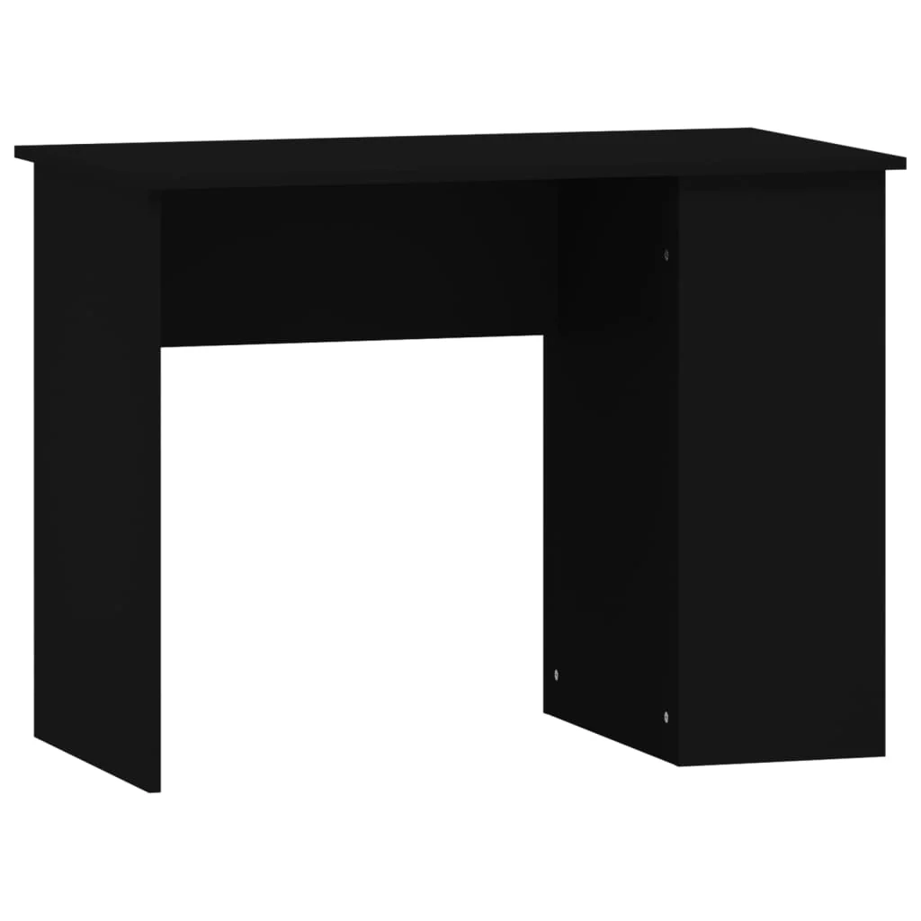 skrivebord 100x55x75 cm konstrueret træ sort - Image 2