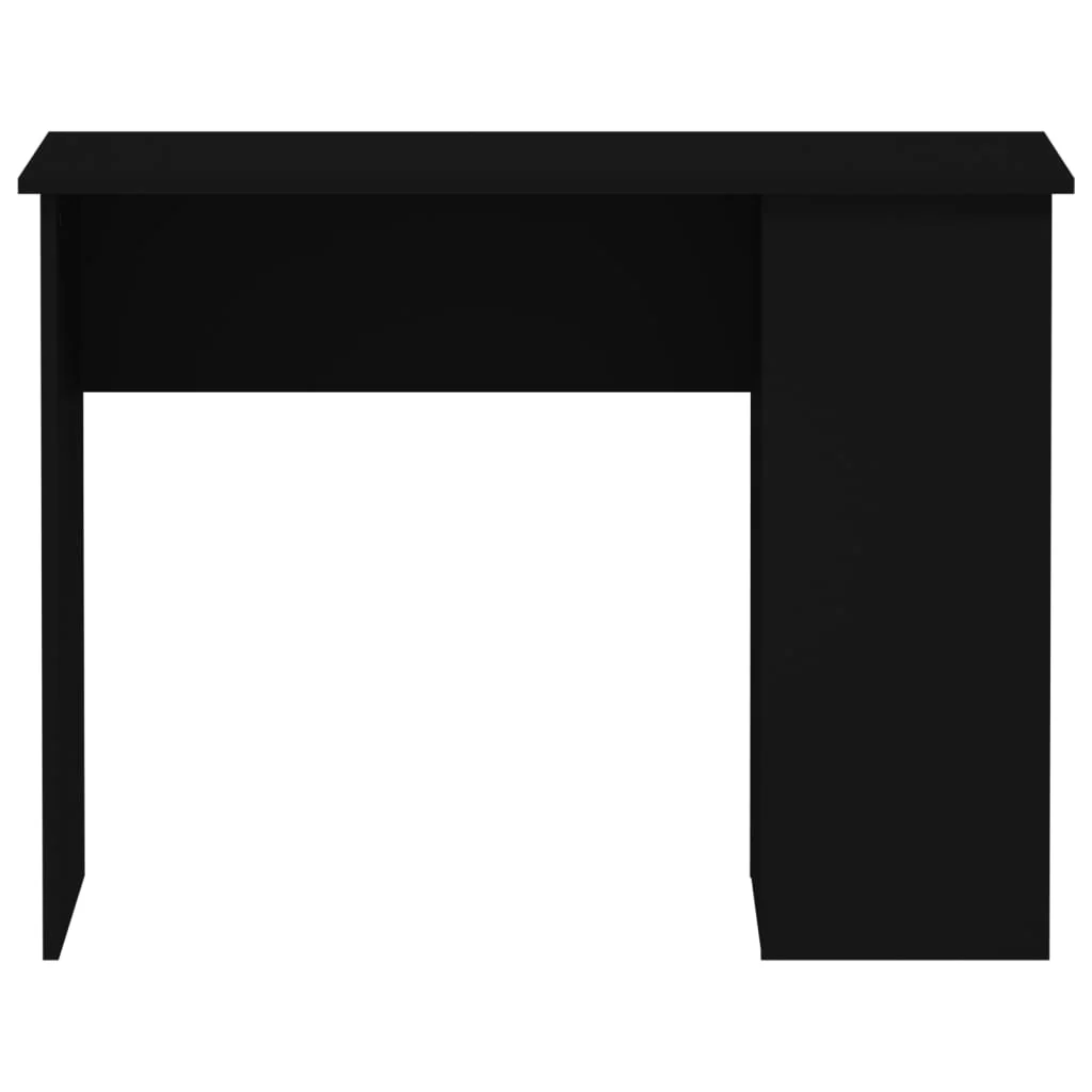 skrivebord 100x55x75 cm konstrueret træ sort - Image 4