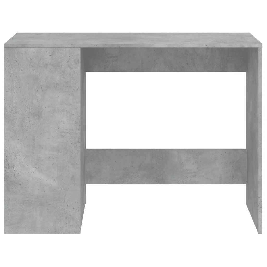 skrivebord 102x50x75 cm konstrueret træ betongrå - Image 4