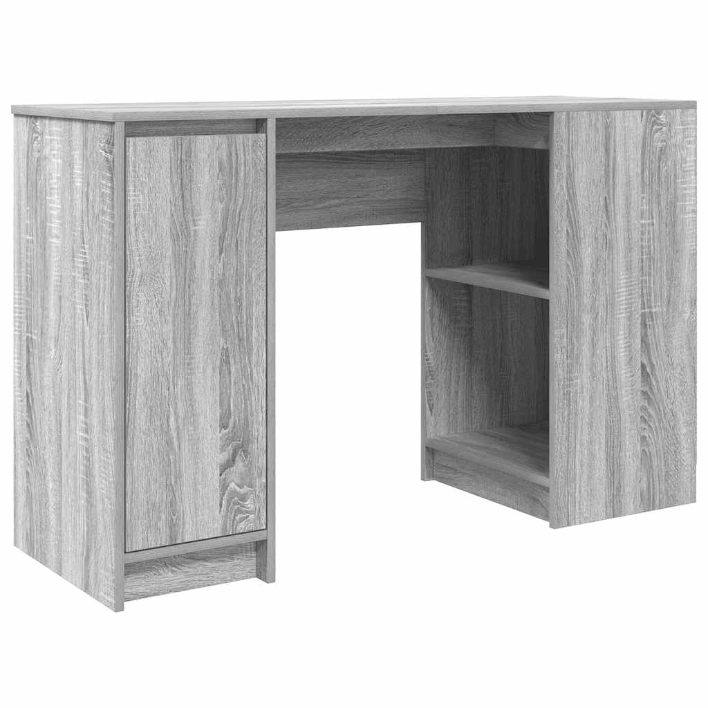 skrivebord 120x42x76 cm konstrueret træ grå sonoma-eg - Image 2