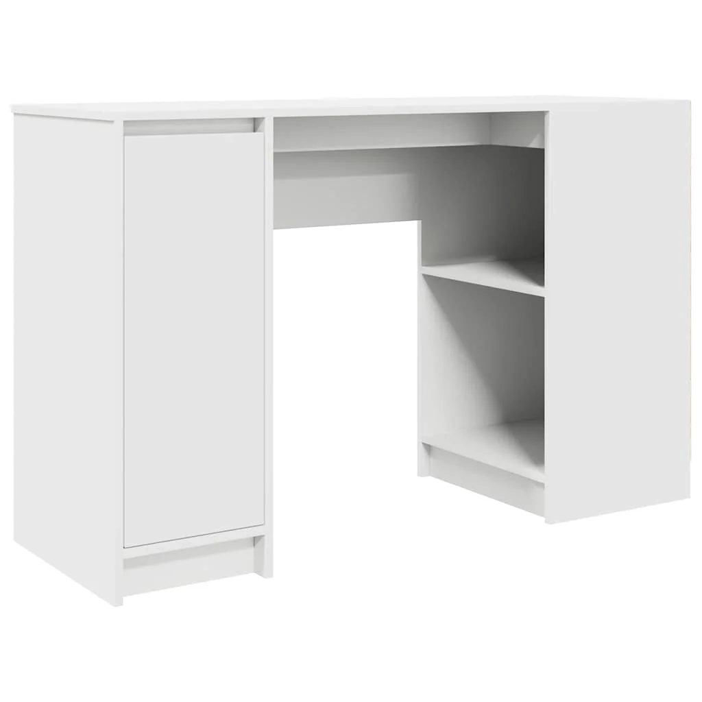skrivebord 120x42x76 cm konstrueret træ hvid - Image 2