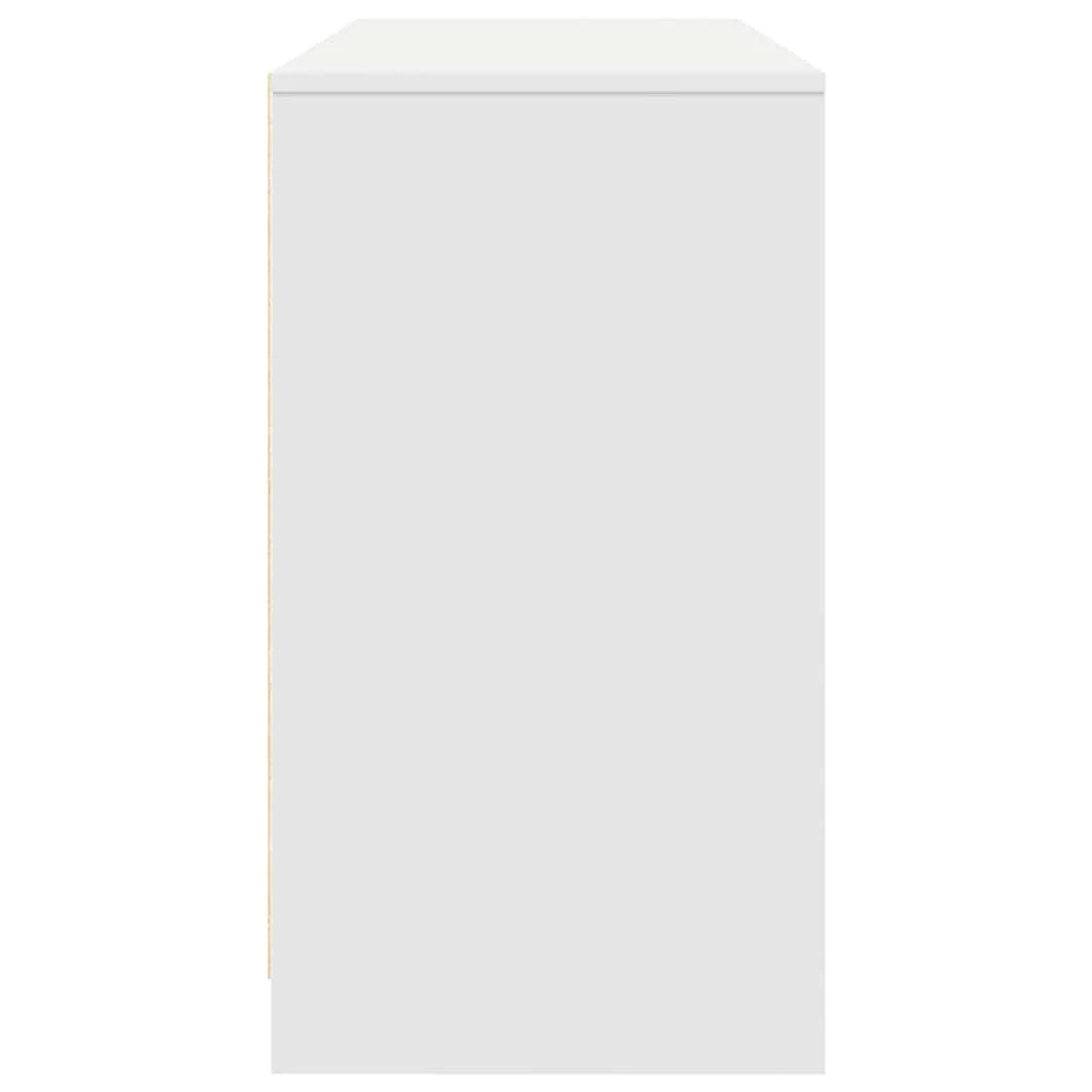 skrivebord 120x42x76 cm konstrueret træ hvid - Image 7