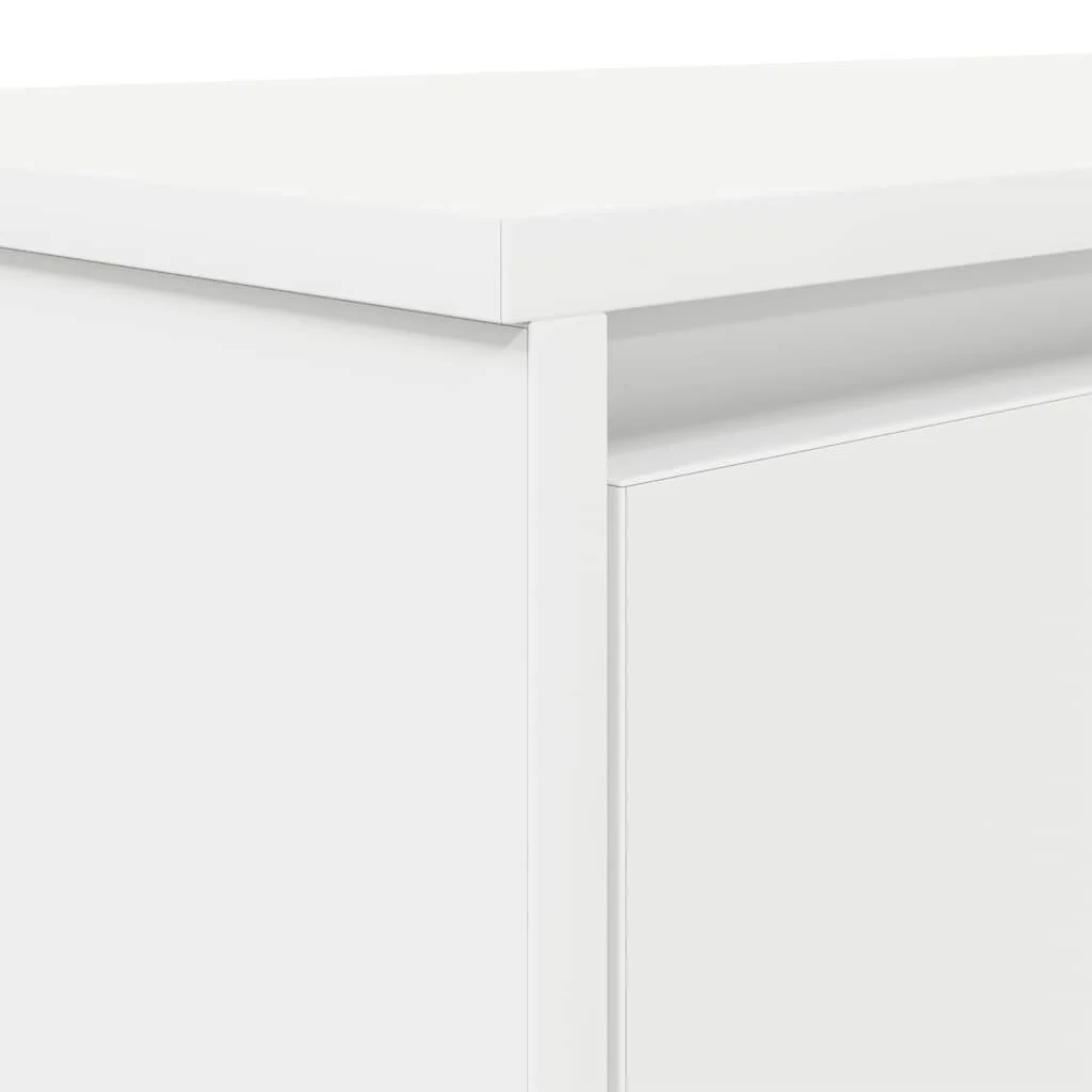 skrivebord 120x42x76 cm konstrueret træ hvid - Image 9