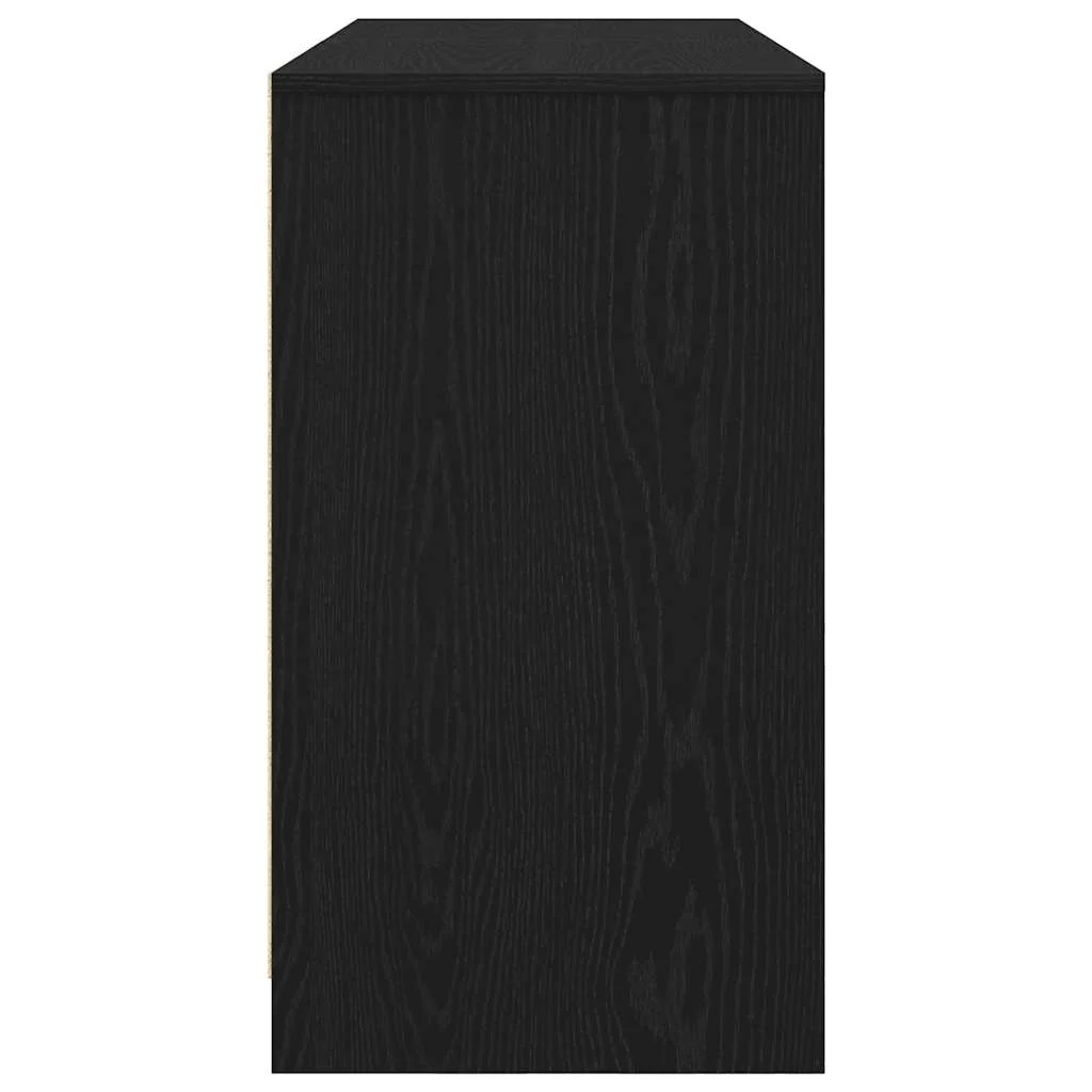skrivebord 120x42x76 cm konstrueret træ sort-eg - Image 7