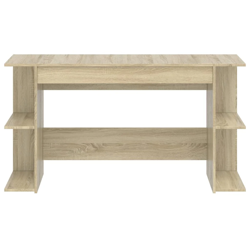 skrivebord 140x50x75 cm konstrueret træ sonoma-eg - Image 4
