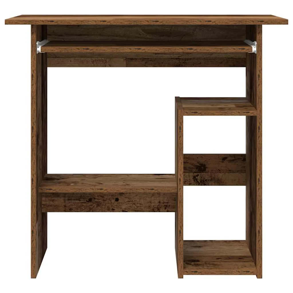 skrivebord 80 x 45 x 74 cm konstrueret træ antikt træ - Image 4