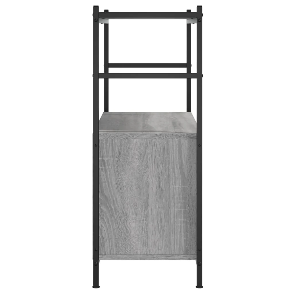 skrivebord 80x30x78,5 cm konstrueret træ og jern grå sonoma-eg - Image 5