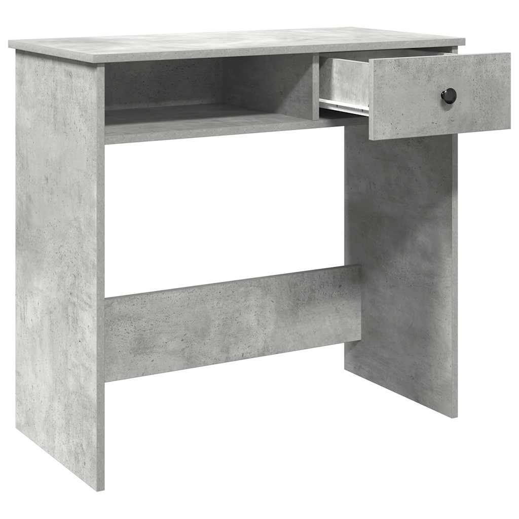 skrivebord 80x40x75 cm konstrueret træ betongrå - Image 4