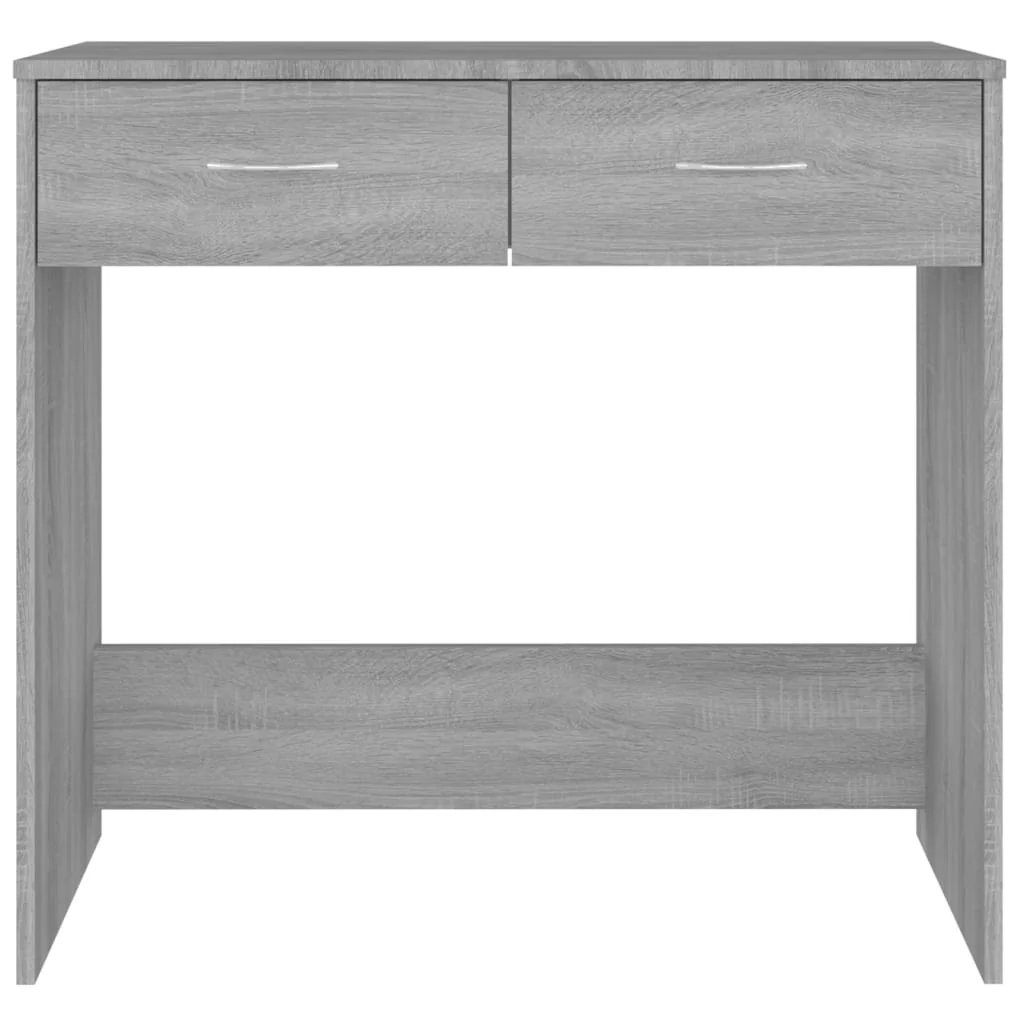 skrivebord 80x40x75 cm konstrueret træ grå sonoma-eg - Image 4