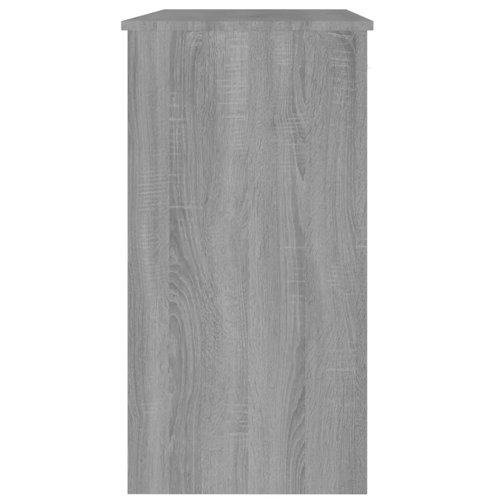 skrivebord 80x40x75 cm konstrueret træ grå sonoma-eg - Image 5