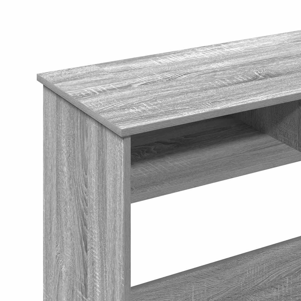 skrivebord 80x40x75 cm konstrueret træ grå sonoma-eg - Image 8