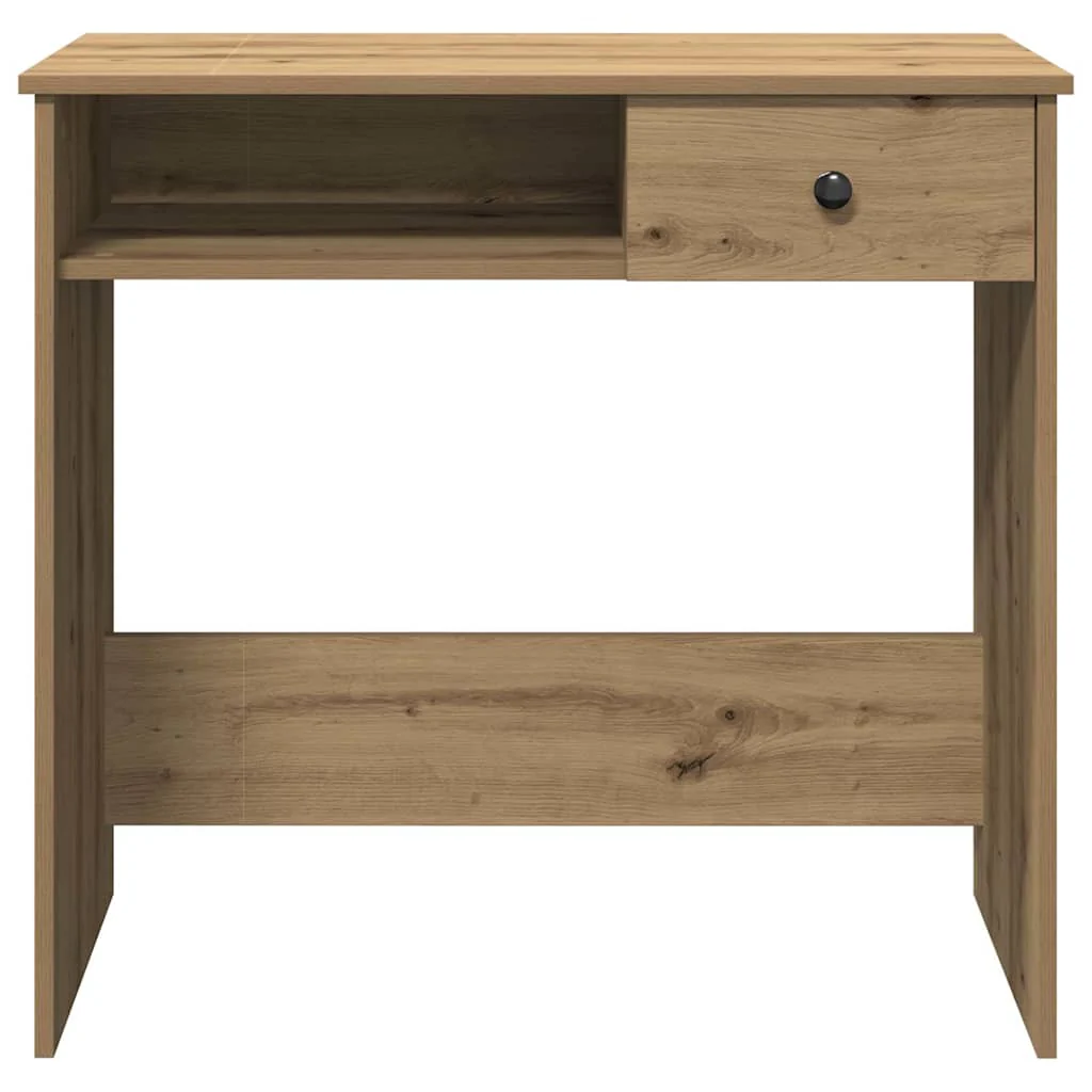 skrivebord 80x40x75 cm konstrueret træ kunsteg - Image 4