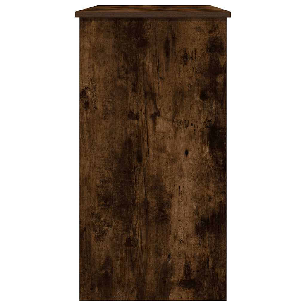 skrivebord 80x40x75 cm konstrueret træ røget egetræsfarve - Image 6