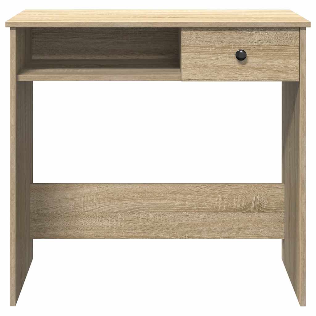 skrivebord 80x40x75 cm konstrueret træ sonoma-eg - Image 5