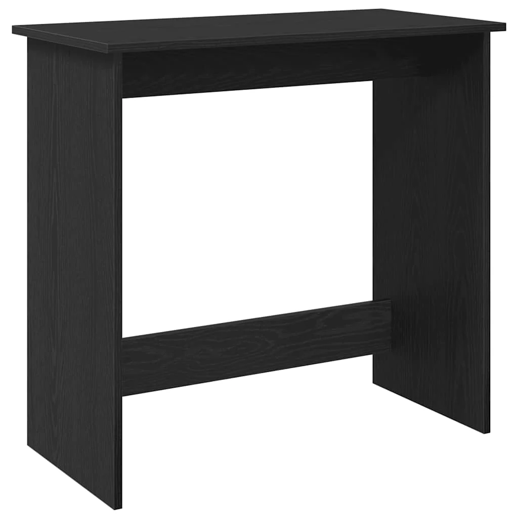 skrivebord 80x40x75 cm konstrueret træ sort - Image 2