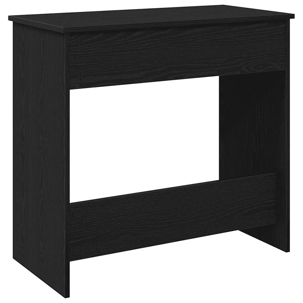skrivebord 80x40x75 cm konstrueret træ sort - Image 7