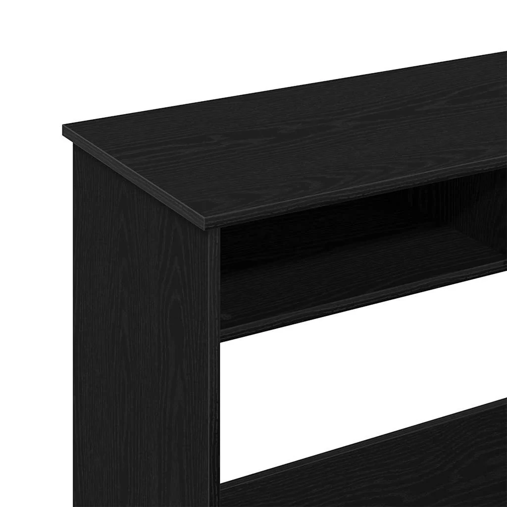skrivebord 80x40x75 cm konstrueret træ sort - Image 8