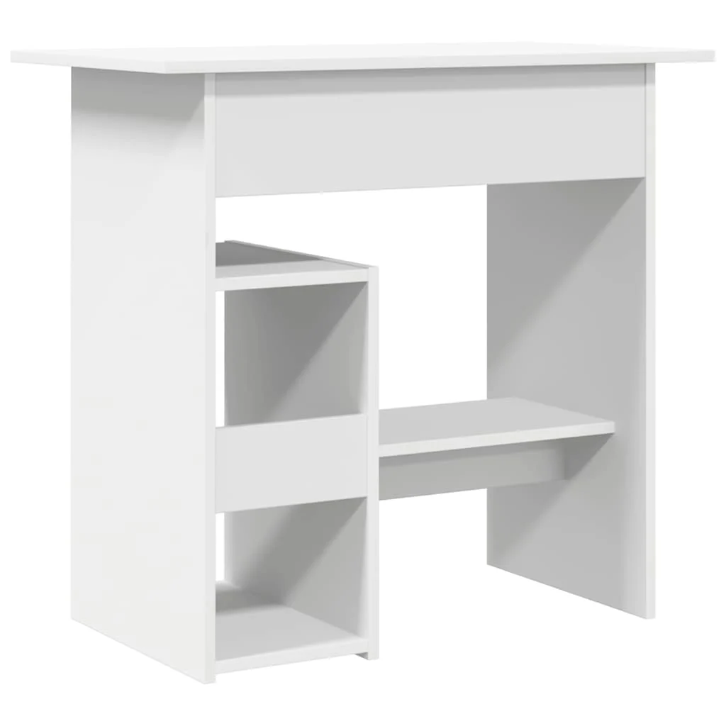 skrivebord 80x45x74 cm konstrueret træ hvid - Image 6