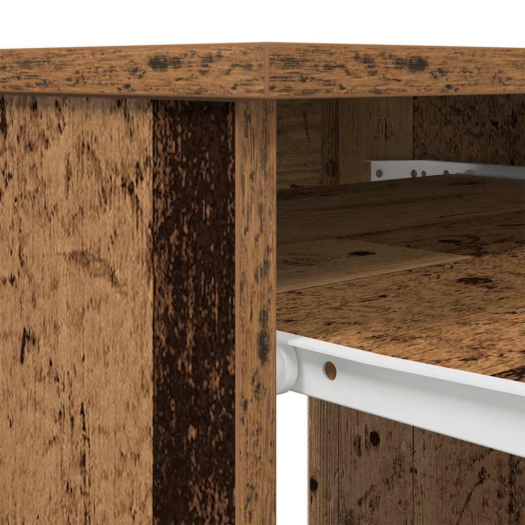 skrivebord 86x49x76 cm konstrueret træ gammelt trælook - Image 10