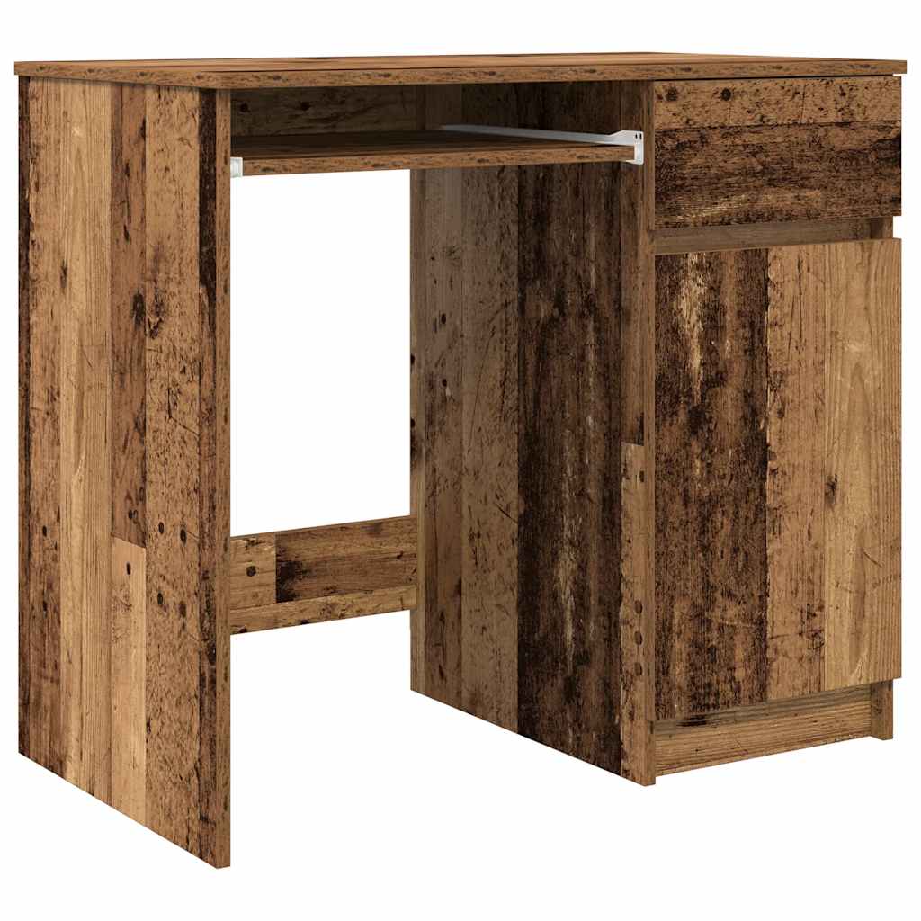 skrivebord 86x49x76 cm konstrueret træ gammelt trælook - Image 2
