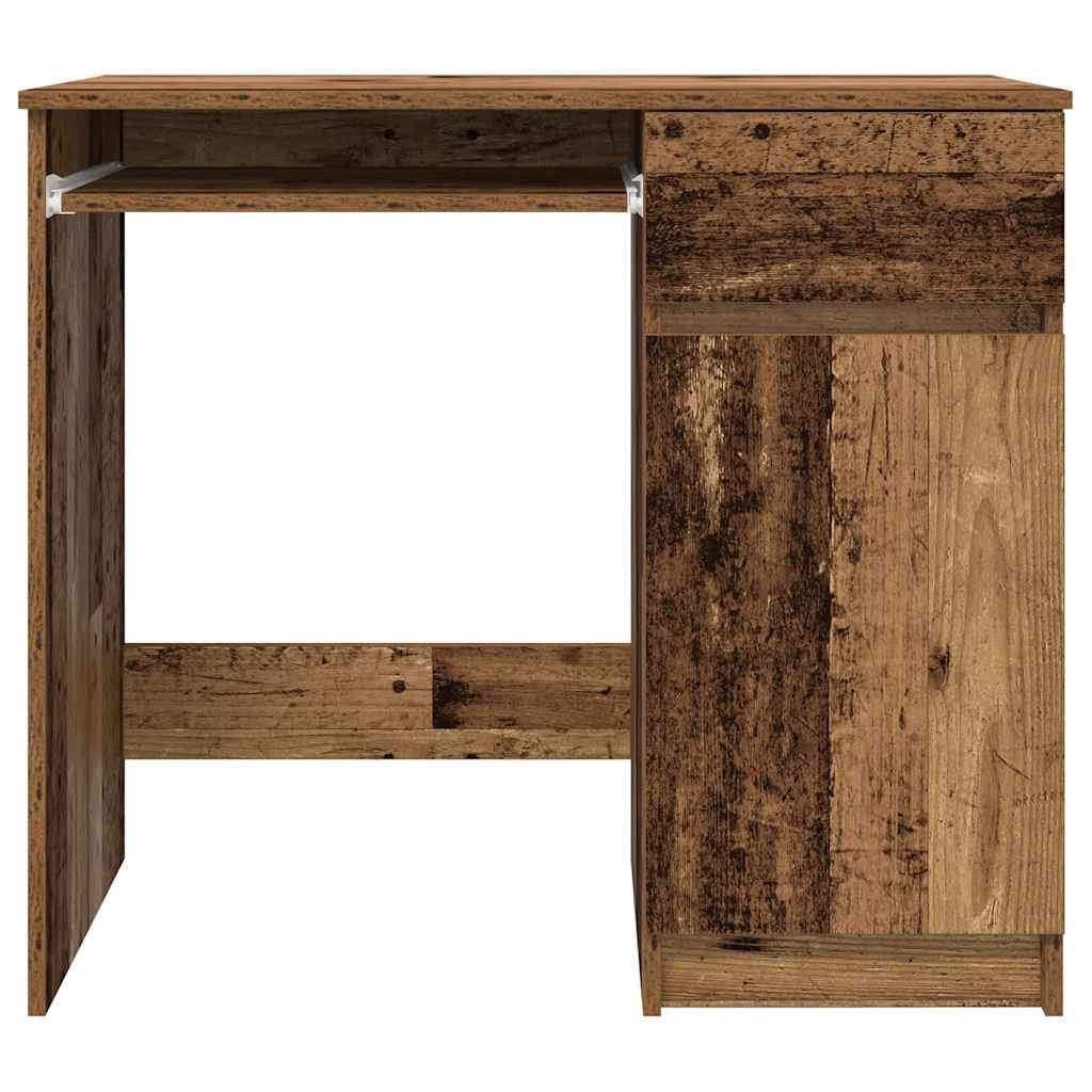 skrivebord 86x49x76 cm konstrueret træ gammelt trælook - Image 6