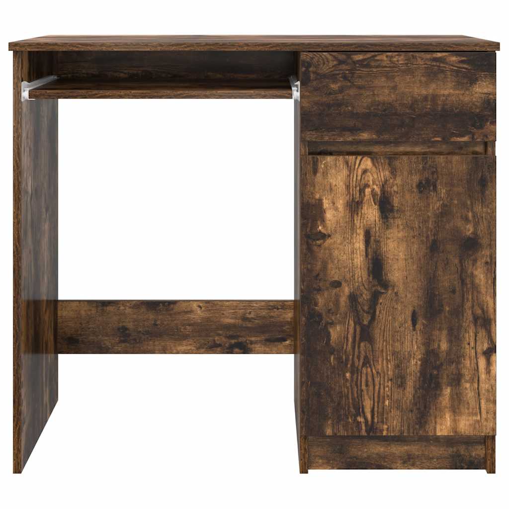 skrivebord 86x49x76 cm konstrueret træ røget egetræsfarve - Image 6
