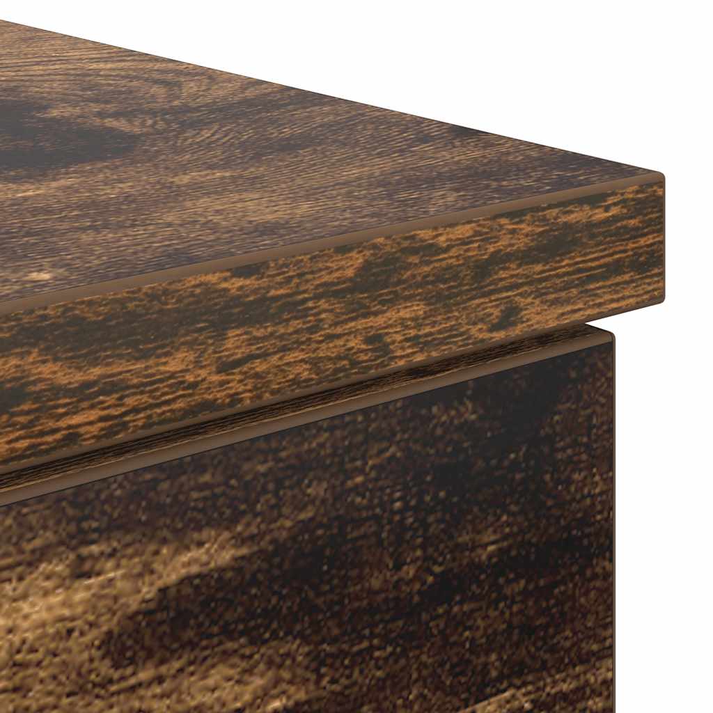 skrivebord 86x49x76 cm konstrueret træ røget egetræsfarve - Image 9