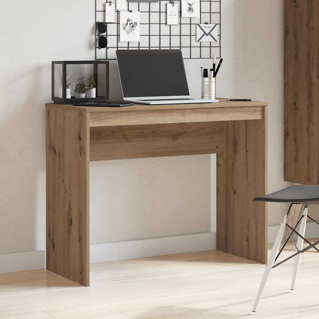skrivebord 90x40x72 cm konstrueret træ kunsteg - Image 3