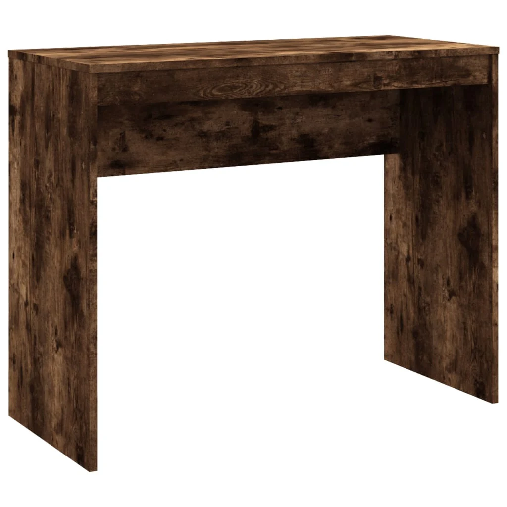 skrivebord 90x40x72 cm konstrueret træ røget egetræsfarve - Image 2