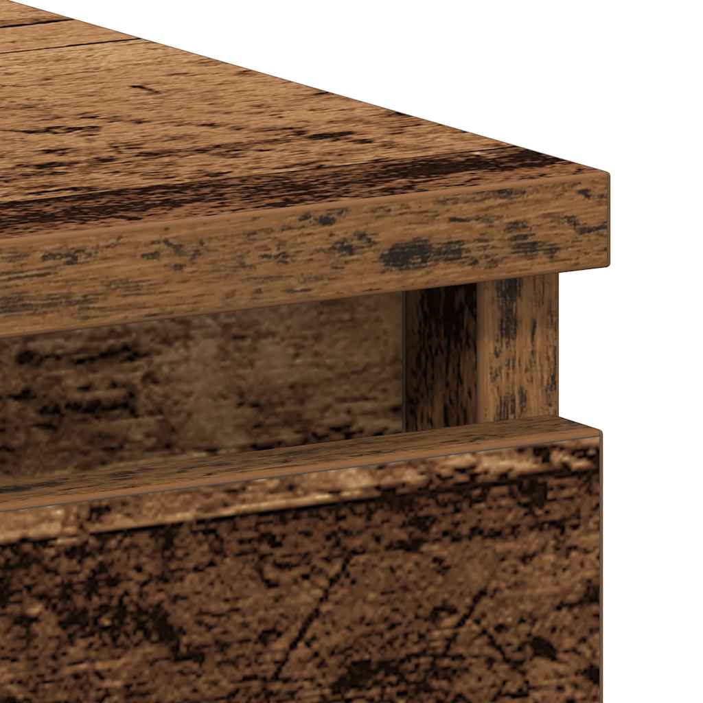 skrivebord 90x45x76 cm konstrueret træ gammelt trælook - Image 8