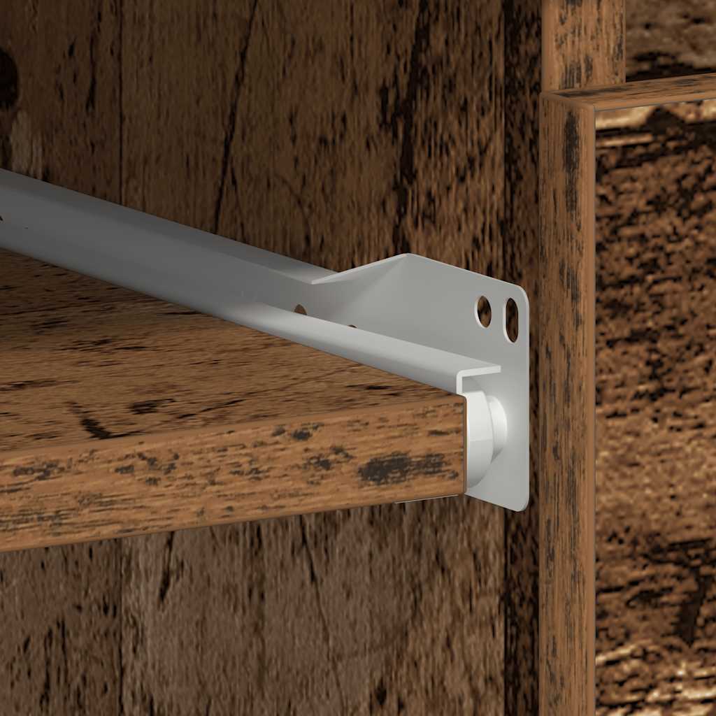 skrivebord 90x45x76 cm konstrueret træ gammelt trælook - Image 9