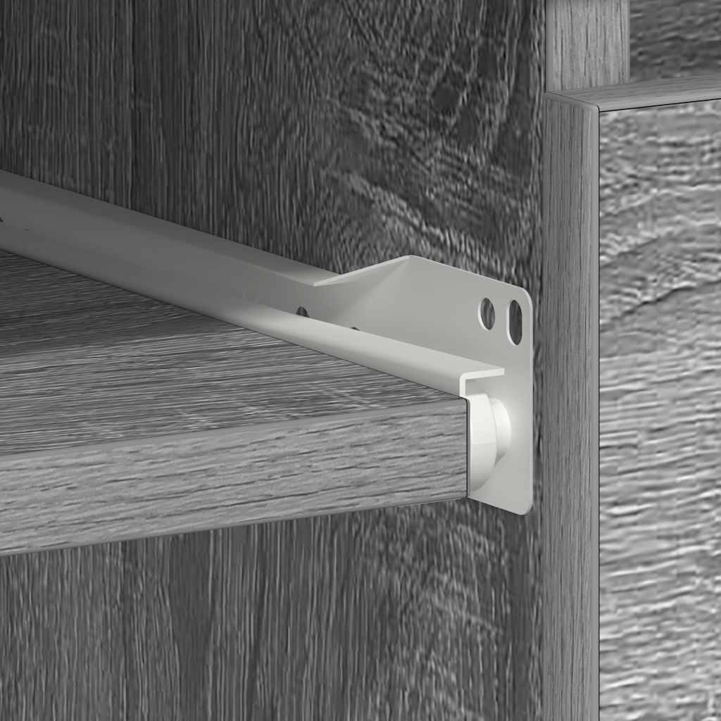 skrivebord 90x45x76 cm konstrueret træ grå sonoma-eg - Image 9