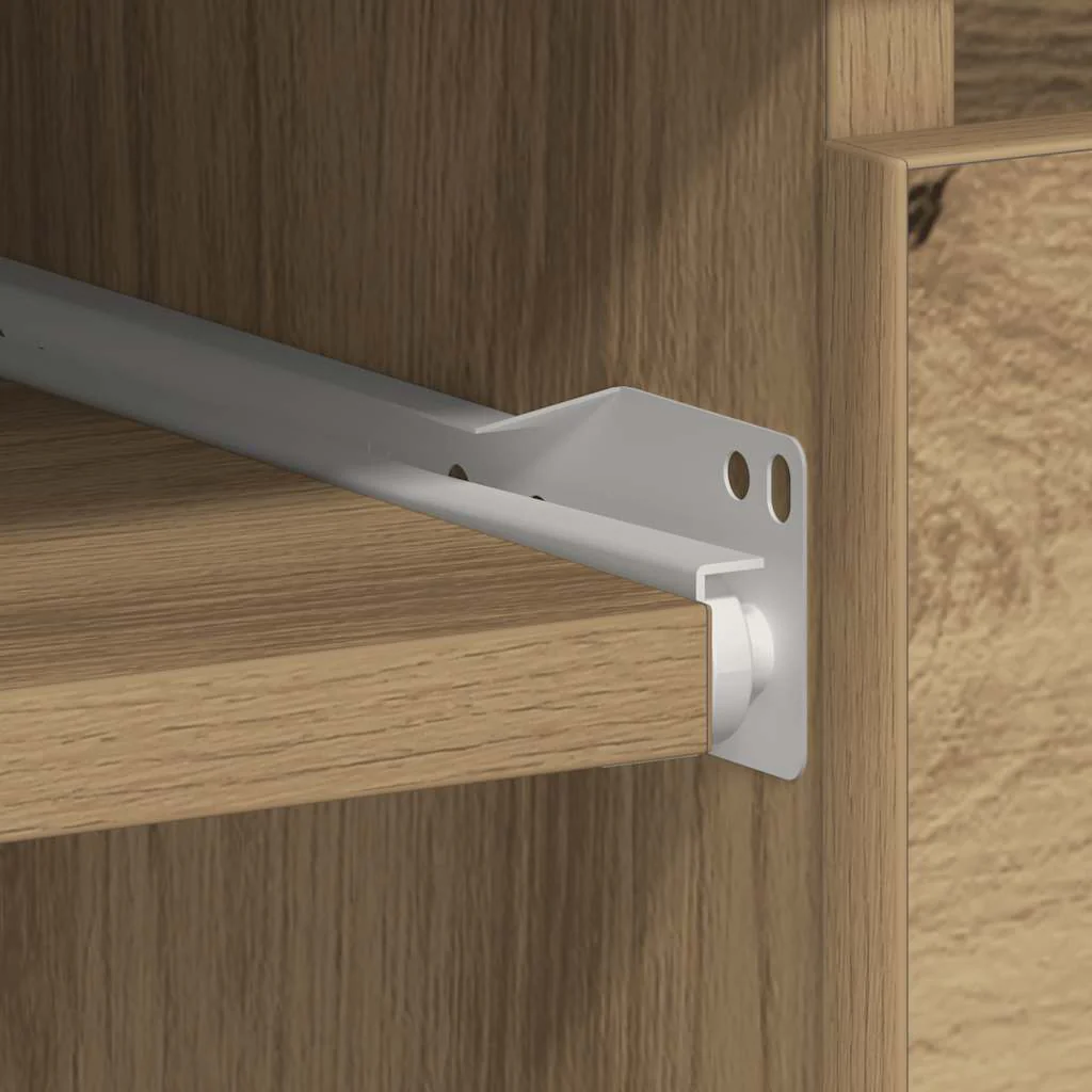 skrivebord 90x45x76 cm konstrueret træ kunsteg - Image 9