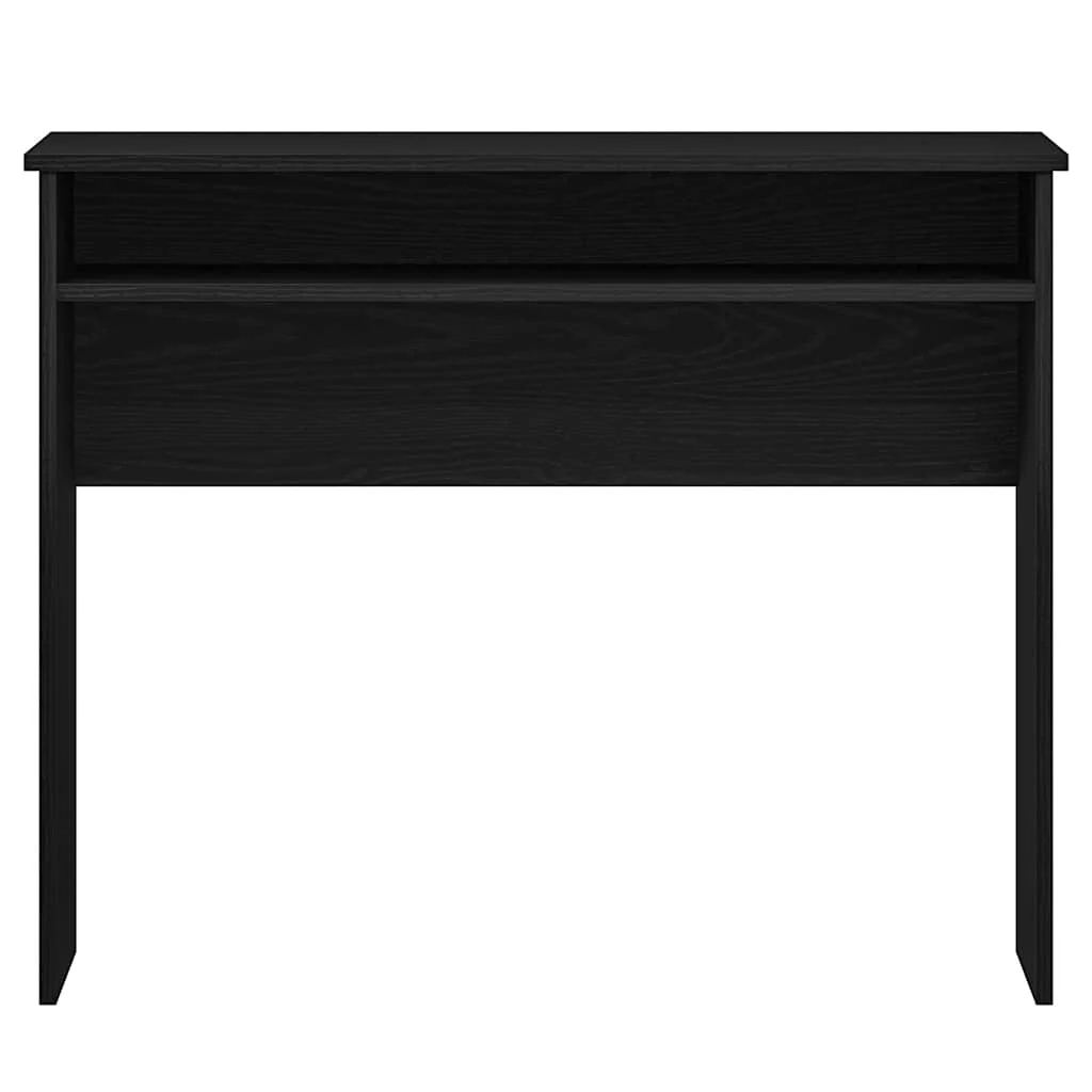skrivebord 90x50x74 cm konstrueret træ sort egetræsfarve - Image 5