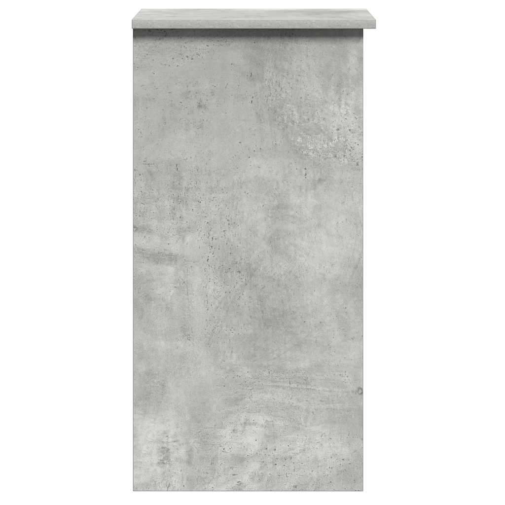 skrivebord m. hylder 84x40x78 cm konstrueret træ betongrå - Image 6