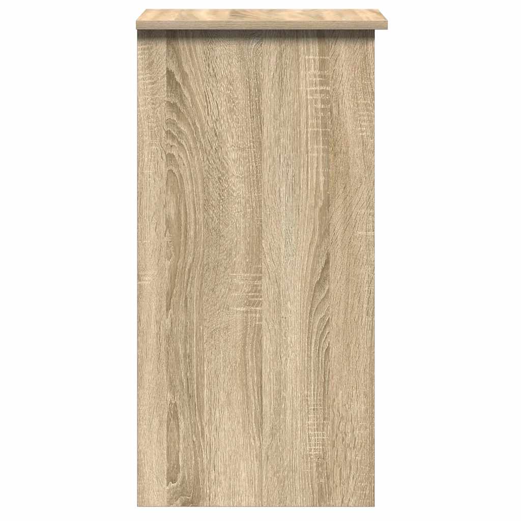 skrivebord m. hylder 84x40x78 cm konstrueret træ sonoma-eg - Image 6