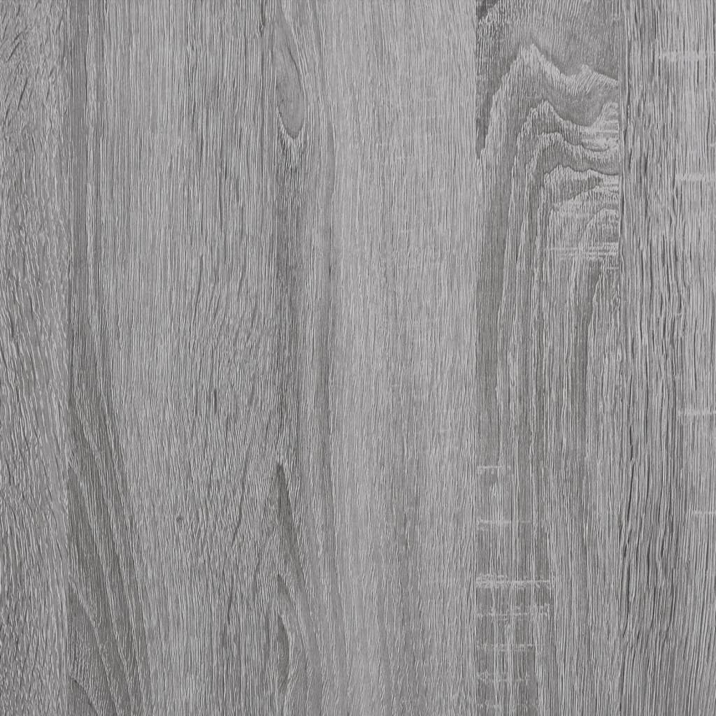 skrivebord med hylder 102x45x148 cm konstrueret træ grå sonoma - Image 7