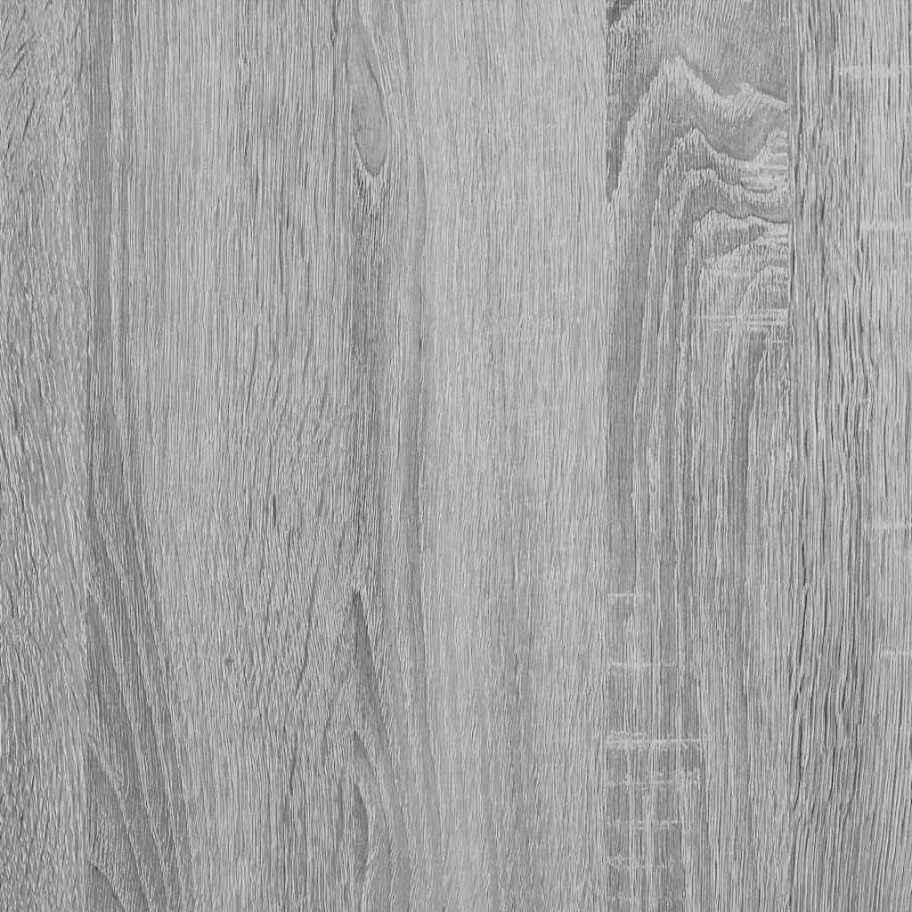 skrivebord med hylder 84x40x78 cm konstrueret træ grå sonoma - Image 8
