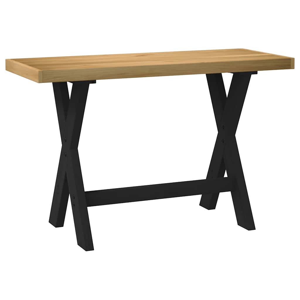 skrivebord NOAIN X-formede ben 120x50x75cm massivt træ fyrretræ - Image 5