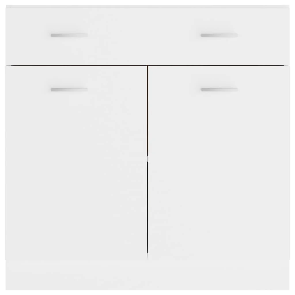 skuffebundskab "Lyon" hvid 80x46x81,5 cm konstrueret træ - Image 6
