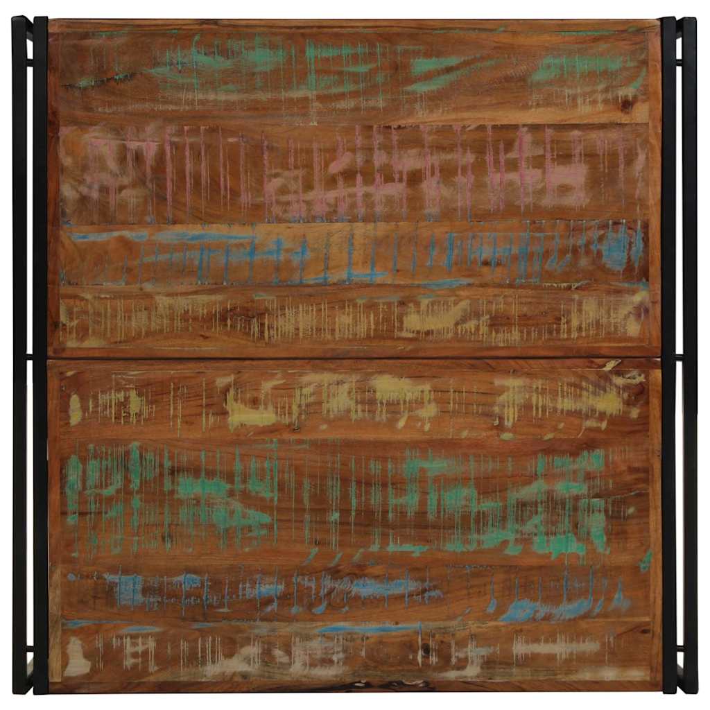 sofabord 100x100x35 cm massivt genbrugstræ flerfarvet - Image 4