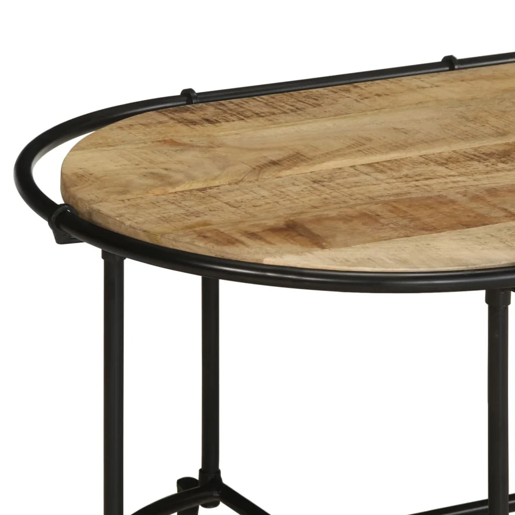 sofabord 110x55x40 cm massivt ru mangotræ - Image 6